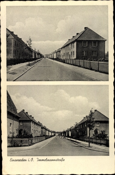 Postcard Einswarden Nordenham in the district of Wesermarsch, Immelmannstrasse