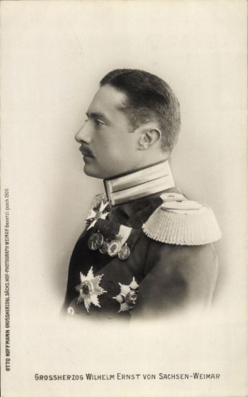 Ak Großherzog Wilhelm Ernst von Sachsen Weimar Eisenach, Portrait in Uniform