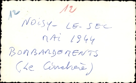 Photo Noisy le Sec Seine Saint Denis, bombardments 1944, war destruction, II WW