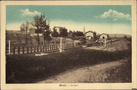 Postcard Meys Rhône, The Station
