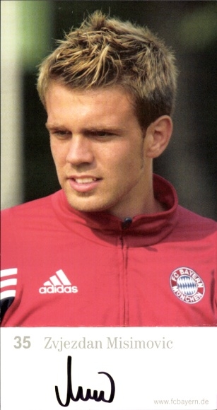 Autograph card Zvjezdan Misimovic, FC Bavaria Munich, Telekom, autograph
