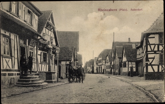 KP Rheinzabern Nadrenia-Palatynat, Ausserdorf, przekrój ulicy
