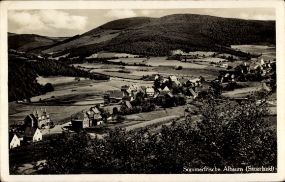 Postcard Albaum Kirchhundem in the Sauerland, panorama
