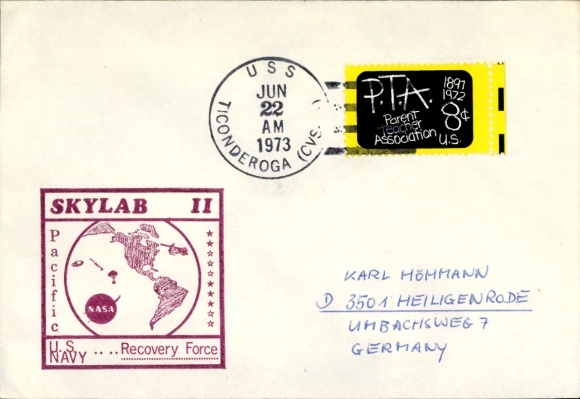 Brief Raumfahrt USA, Skylab 2, Pacific, USS Ticonderoga