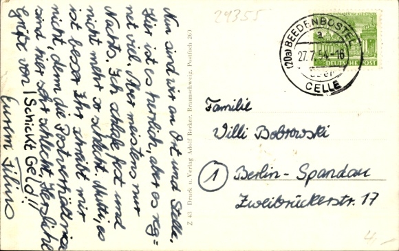 Postcard Beedenbostel in Lower Saxony, Amtshof, memorial, mill, school, farmstead, shop Smid