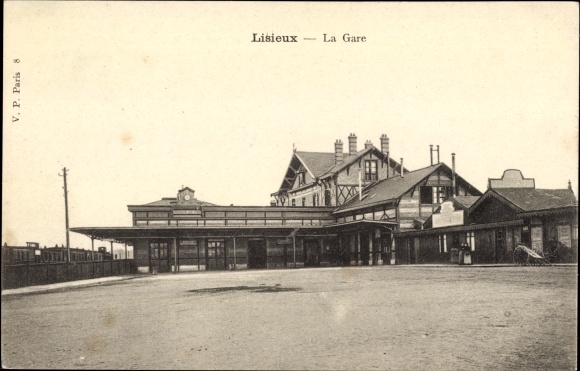 Ak Lisieux Calvados, La Gare