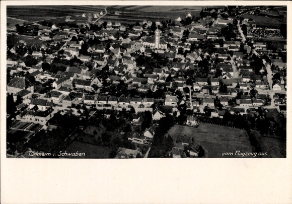 Ak Türkheim in Zwaben, luchtfoto