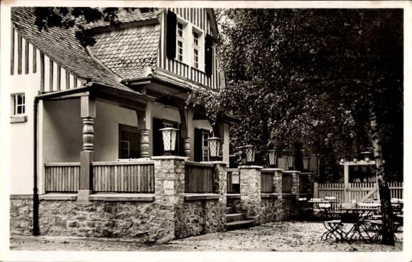 Postcard Butzbach im Taunus Hesse, Cafe Restaurant Pension Forsthaus Butzbach