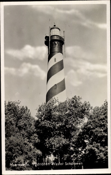 Postcard Haamstede Zeeland Niederlande, Lighthouse Wester Schouwen