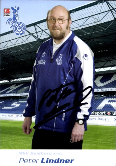 Autogrammkarte Zeugwart Peter Lindner, MSV Duisburg, Autogramm