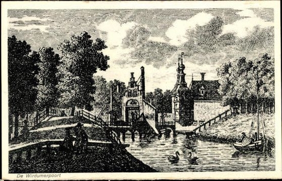 10 old PCs Oud Leerwarden in Friesland, Netherlands, series with cover