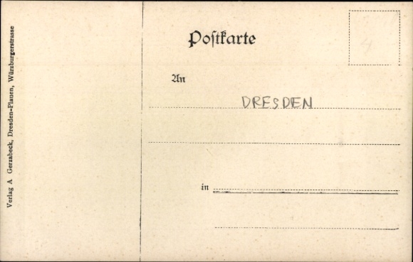 Photo Postcard Dresden Plauen ?, street section, residential building