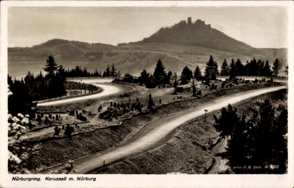Postcard Nürburg in the Eifel, Nürburgring, carousel