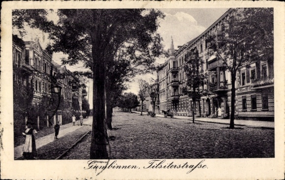 Ak Gussew Gumbinnen Ostpreußen Tilsiterstrasse