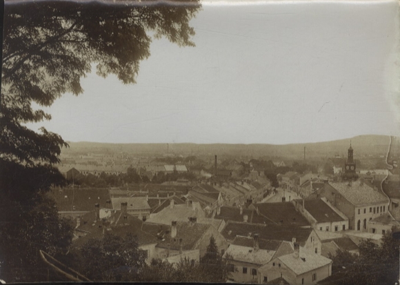 Original photo of Melk on the Danube, Lower Austria, general view, around 1900