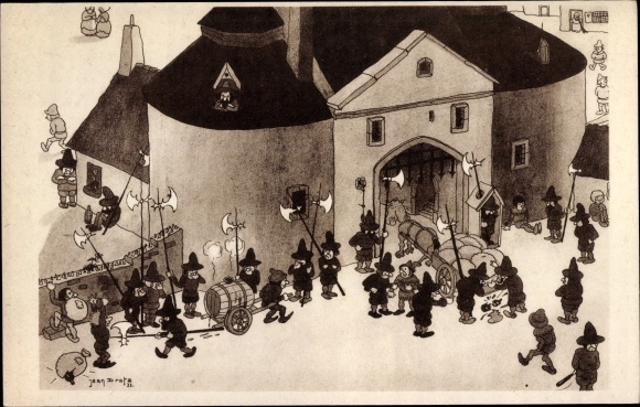Artist PC Dratz, Chicago Illinois USA, World&#39;s Fair 1933, Pictoresque Belgium, primitive gangsters