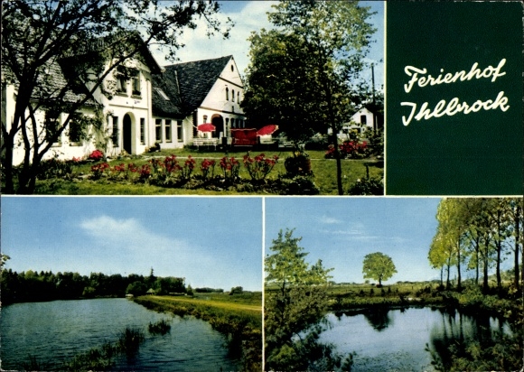 Ansichtkaart Ihlbrock Drebber Nedersaksen, uitzicht op de vakantieboerderij, omgeving, eigenaar M. Behrens