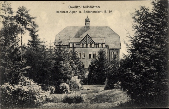 Ak Beelitz in der Mark, Heilstätten, Beelitz Alpen en zijaanzicht B. IV