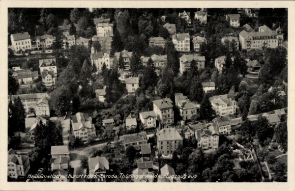Postcard Friedrichroda in the Thuringian Forest, aerial photograph