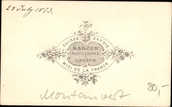 CDV Chamonix Mont Blanc Haute Savoie, Mer de Glace, Montanvert, glacier, 1873