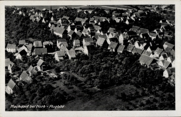 Postcard Hochdorf (near Horb) Nagold in the Black Forest, aerial photograph