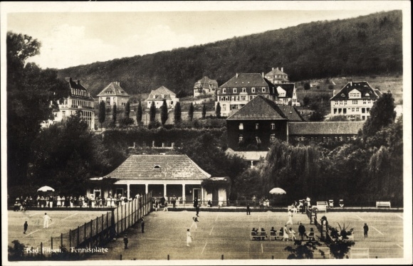 Postcard Bad Eilsen Lower Saxony, tennis courts