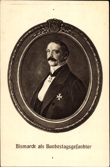 Ak Fürst Otto von Bismarck, Portrait als Bundestagsgesandter