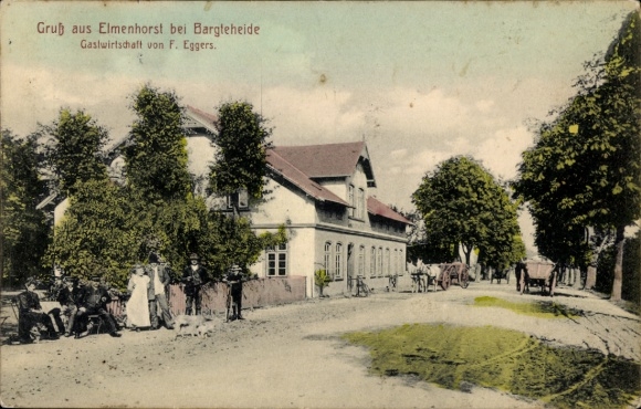 Postcard Elmenhorst in Lauenburg, restaurant
