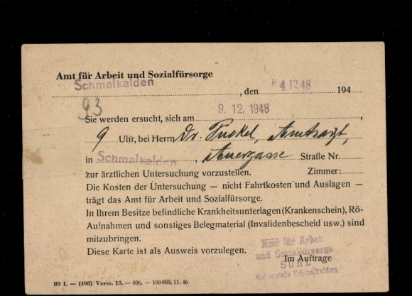 Michel Nr. 203 auf Postkarte, SBZ
