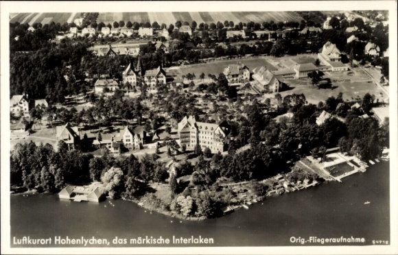 Ak Hohenlychen Lychen in der Uckermark, Fliegeraufnahme