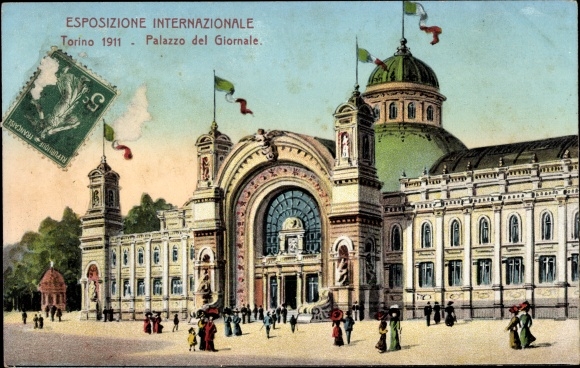 Postcard Turin Turin Piedmont, International Exposition 1911, Palazzo del Giornale