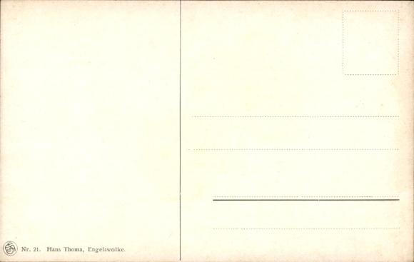 Artist Postcard Thoma, Hans, Angel Cloud