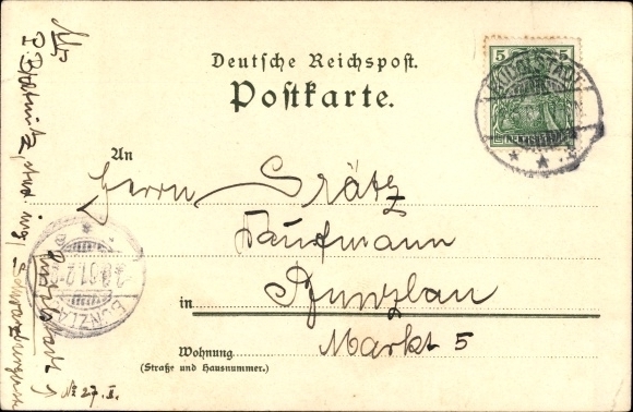 litho Rudolstadt in Thüringen, stadspanorama, Ratskeller