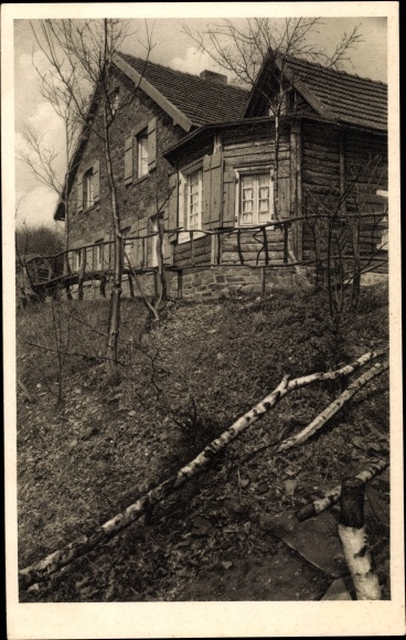 Postcard Berg Eifel, Friends of Nature house of the Bonn local group