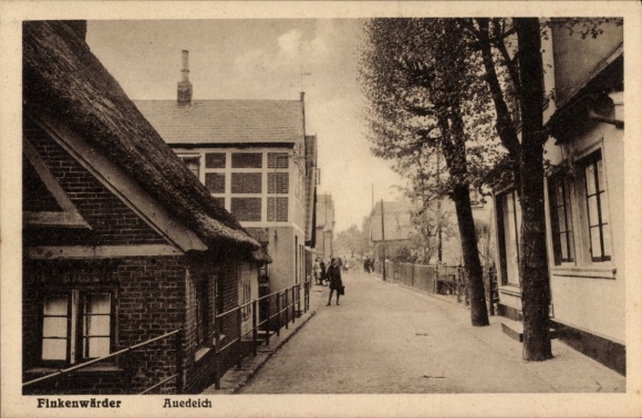 Postcard Hamburg Mitte Finkenwerder Finkenwärder, Auedeich