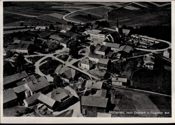 Postcard Hohenau Lower Bavaria, aerial photograph