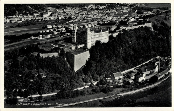 Postcard Eichstätt in Upper Bavaria, aerial photograph