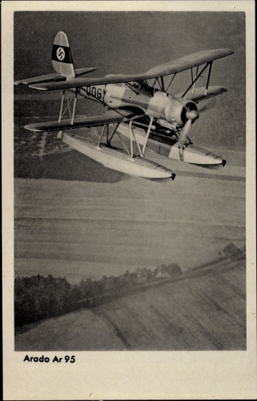 Postcard Arado Ar 95 sea reconnaissance aircraft, Luftwaffe