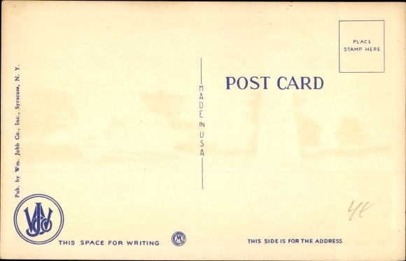 Postcard Thousand Islands New York USA, Rock Island Light