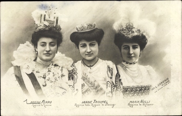 PC Rosina Ferro, Reine des Reines de Paris Janne Troupel, Regina di Milano Maria Nulli, Italy