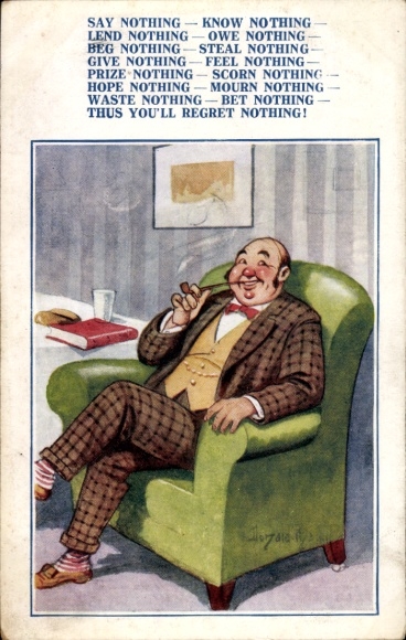 Artist Postcard McGill, Donald, Say nothing, lend nothing, beg nothing