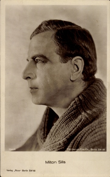 Ak Schauspieler Milton Sills, Seitenportrait