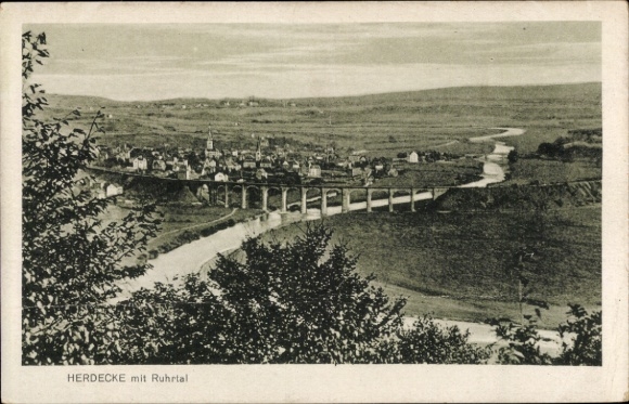 Ak Herdecke, algemeen uitzicht, Ruhrgebied