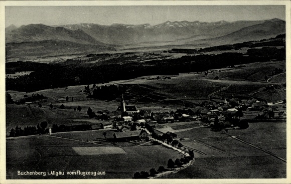 Ak Buchenberg im Oberallgäu, Fliegeraufnahme