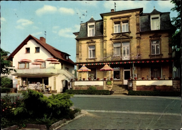 Postcard Bad Salzhausen Nidda in Hessen, Bienko&#39;s Parkcafé and Kurpension