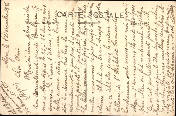 Briefkaart Algiers Alger Algerije, Caserne d'Orleans, Le Mess