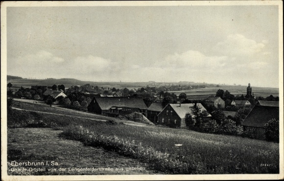 Postcard Ebersbrunn Lichtentanne in Saxony, upper district from the Lengenfelderstraße