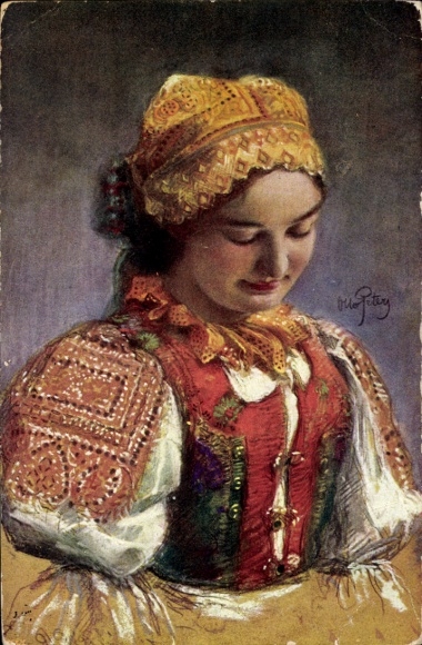 Artysta KP Peters, A., Kobieta w stroju czeskim
