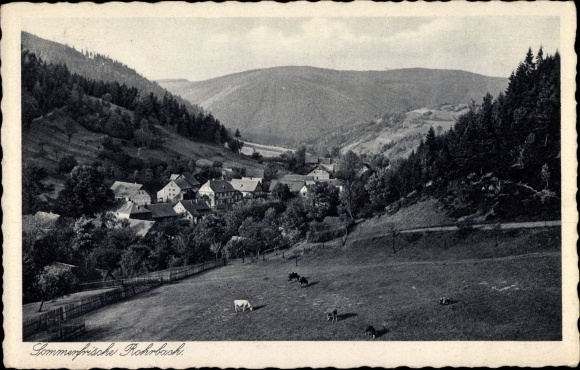 Postcard Rohrbach in Thüringen, total view of the village