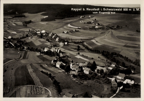 Ak Kappel Lenzkirch im Schwarzwald, Fliegeraufnahme